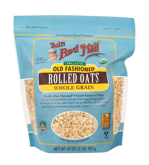 Bob's Red Mill Organic Old Fashioned Rolled Oats, 32 oz bag (sold as a 4-pack)