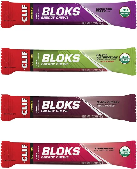Clif Bloks energy chews, four-flavor variety pack